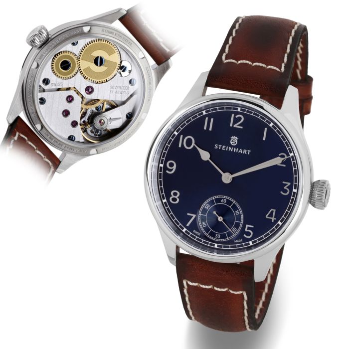 mit edelstahl 42 Handaufzug Steinhart Chronometer Marine Watches | Marineuhr Gehäuse und -