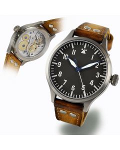 NAV.B-UHR TITAN A-MUSTER ZENTRALSEKUNDE pilot watch with antique design | Steinhart Watches