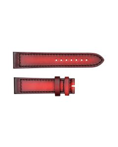 Leather strap for Ocean Two Carbon Red size M