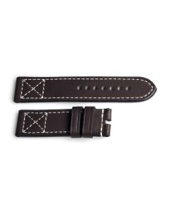 Leather strap dark brown size M